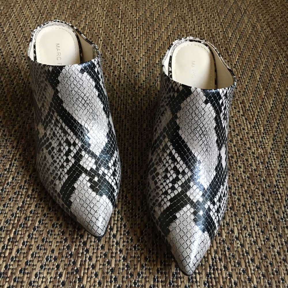 Marc Fisher Ragni Snake Print Pointed Mule - image 3